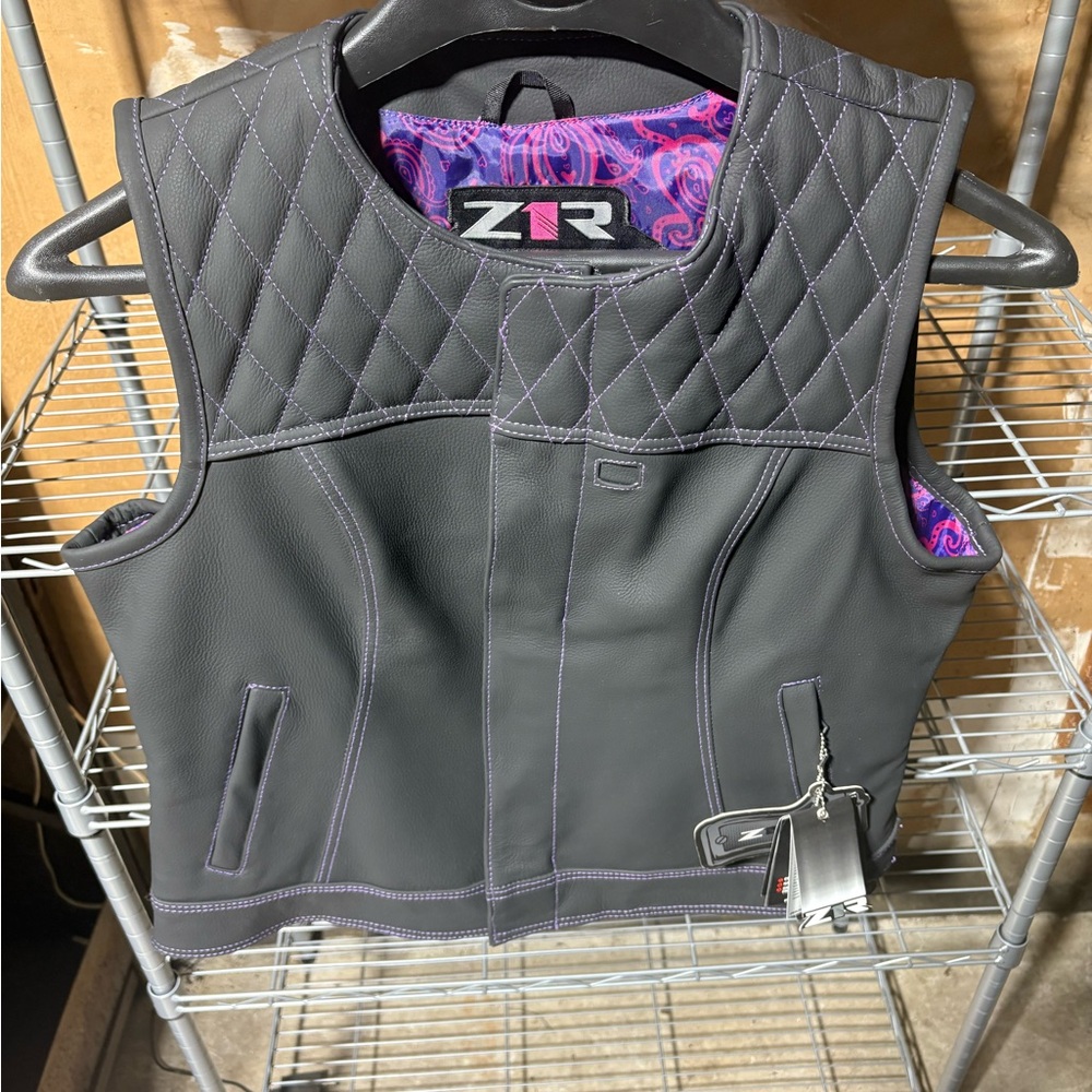 Women's Black motorcycle riding vest